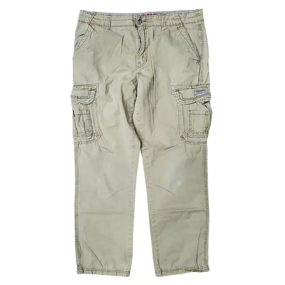 UNION BAY Pants Mens 38X34 Beige Cargo Hiking Outdoor Hunting Fishing Camping